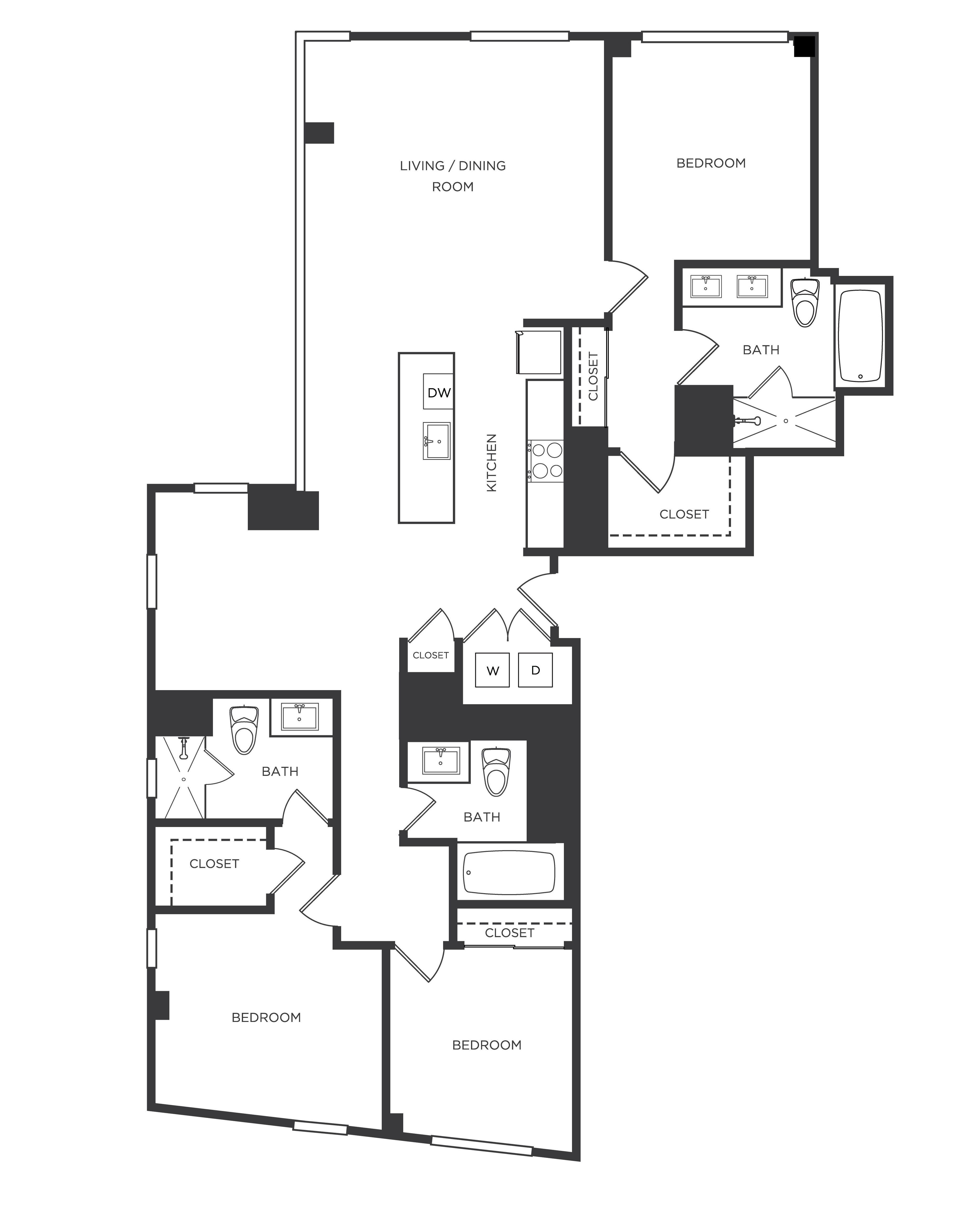 Floor Plan Image of Apartment Apt 2507
